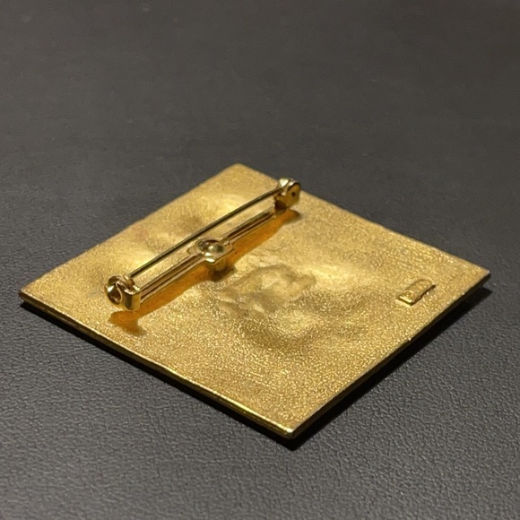 Jonette Jewelry JJ Lion Head Modernist Pin BROOCH Gold Tone GORGEOUS Piece 🦁 - Picture 4 of 16